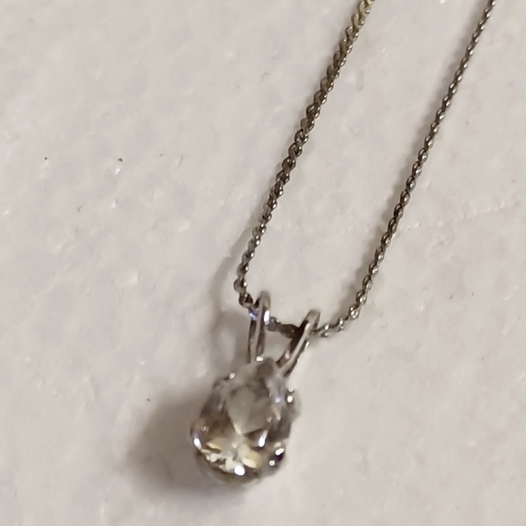 Avon Jewelry - Avon Vintage Teardrop Rhinestone Necklace, 18" Sterling  Silver Serpentine Chain